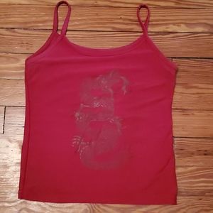 dragon print spaghetti strap top